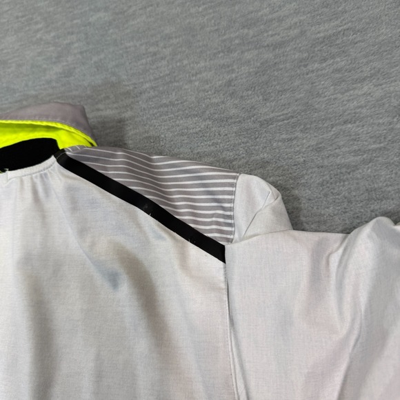 Nike Golf Polo Mens M Gray White Dri Fit Tour‎ Performance Hammond Academy - Picture 9 of 10